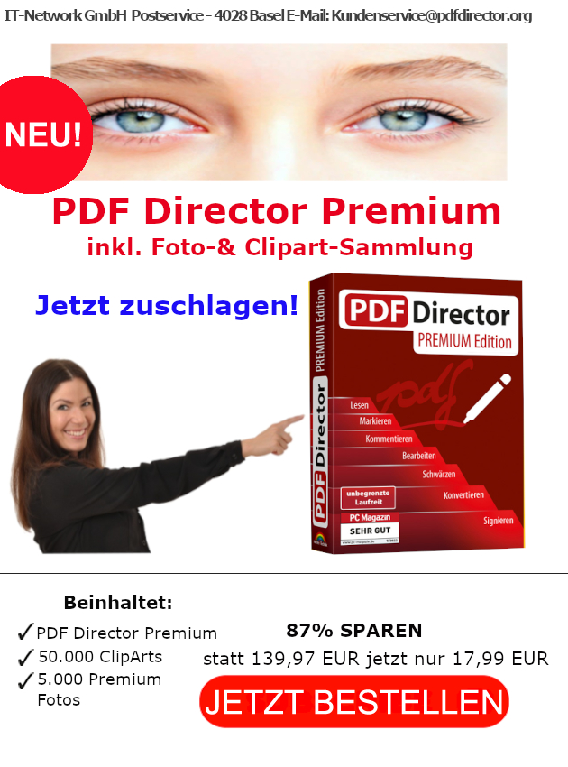 87% SPAREN! - PDF Director Premium inklusive Foto-& Clipart-Sammlung